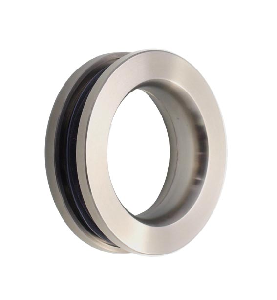 Art. 1711: Offener Edelstahl-Muschelgriff D60mm zum Verschrauben für Glasschiebetüren mit 8mm Dicke