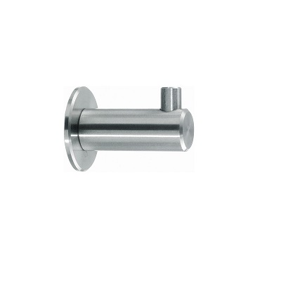 Art. 1606.25: Wandhaken aus Edelstahl Ø10x25mm mit Pin und Unterlegscheibe